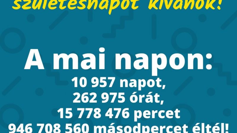 Vicces születésnapi köszöntő 30 éveseknek